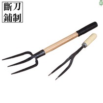 Manganese steel forging hand fork turning earth fork hoe grass fork two strands three fork garden craft farm tools 1