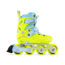 Powerslide Baoshilai Crown Childrens Beginner Casual Skates Professional Training Flat Flower Adjustable Roller Skates