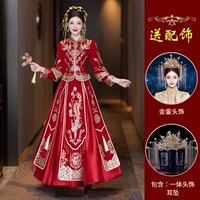 Фэн Лайи бархатная вышивка бисером и золотой головной убор