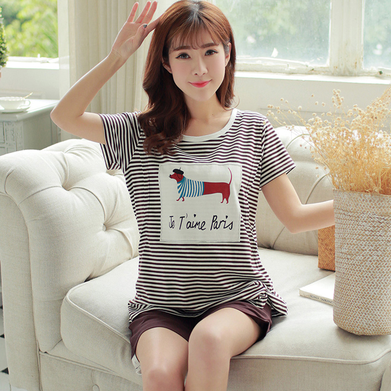 Pregnant Woman Sleepwear Summer Short Sleeves September Suite Maternity Lactation Moon Subpartum Postnatal Breastfeeding Spring Autumn Thin