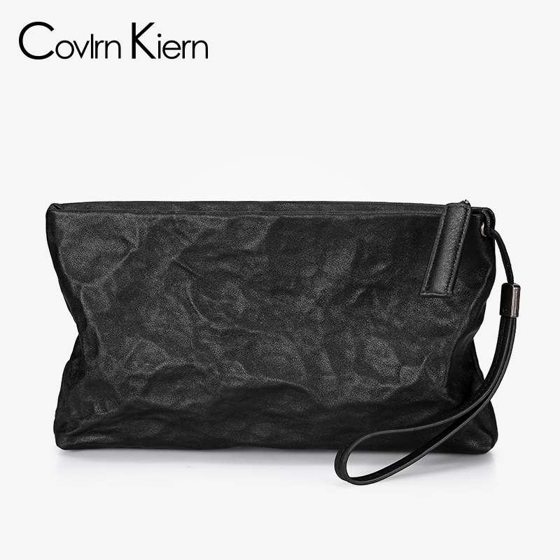 CovlrnKiern2021 new genuine leather hand grab bag male hand grip Bull Leather Envelope handbag male wave ck204