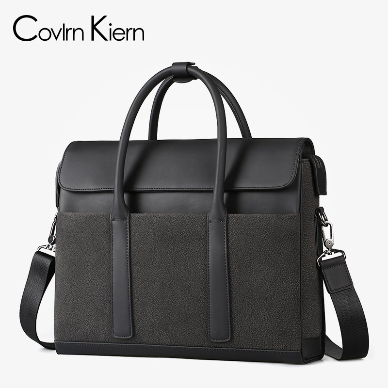 CovlrnKiern Leather Hand bag Men's Casual Men's Shoulder Bag Business Briefcase Crossbody Men's Bag ck402