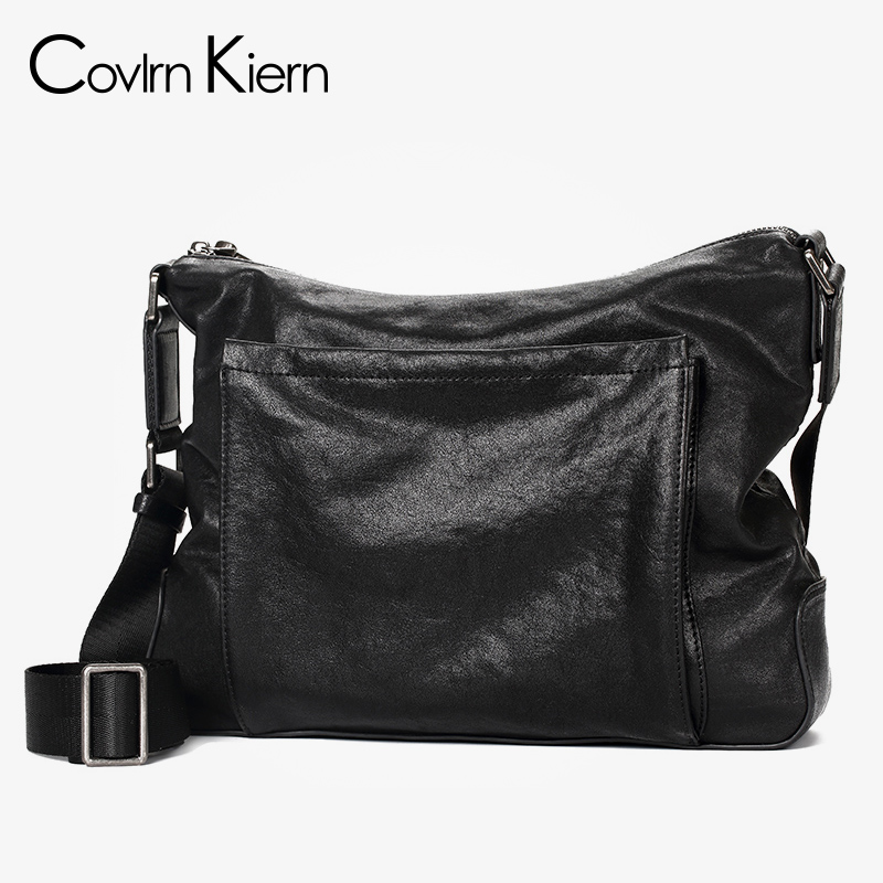 CovlrnKiern2021 new leather single shoulder bag men's large capacity men's slanted satchel cow leather men's bag ck323