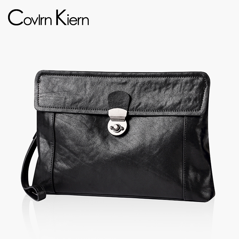 CovlörnKiern genuine leather men's hand grab bag 2021 Summer new hand bag men's large capacity envelope bag ck216