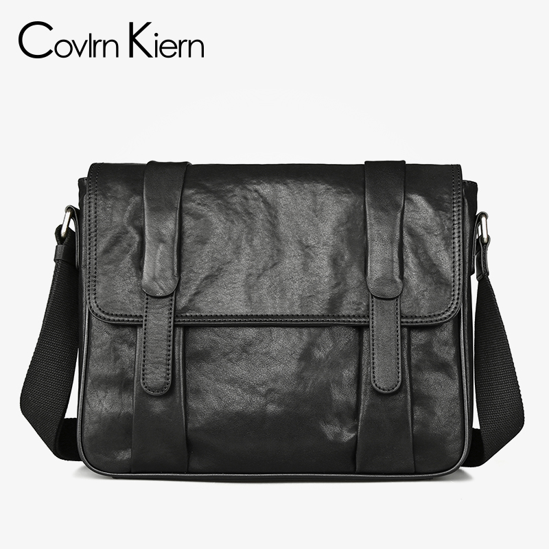 CovlörnKiern large capacity genuine leather single shoulder bag casual men's bag with single shoulder inclined satchel leather men's bag ck308