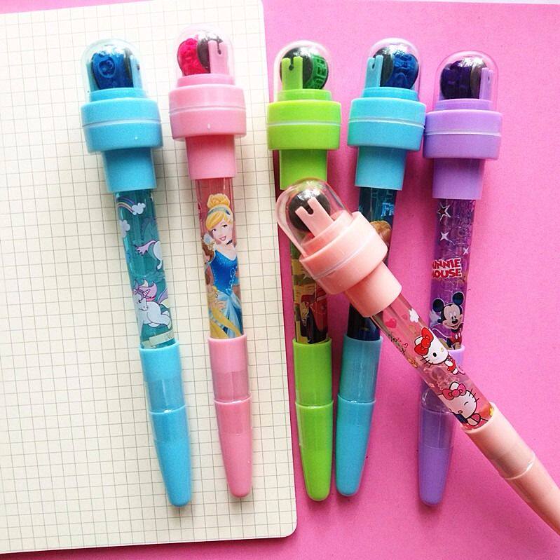 Will change the light multi-function seal magic student bubble pen princess pen net red roller girl bubble pen magic pen bubble bubble child net red 3d bubble pen multi-function can be blown