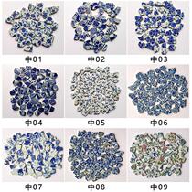Green Blossom Broken Porcelain Sheet Diy Ceramic Irregular Handcrafted Graduation Design Background Wall Exterior Wall Decorative Mosaic Tiles