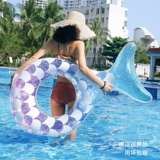 Надувной плавательный круг для взрослых подходит для мужчин и женщин, водный детский плавательный аксессуар, увеличенная толщина, популярно в интернете