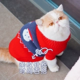 Удерживающий тепло рождественский красный трикотажный милый свитер