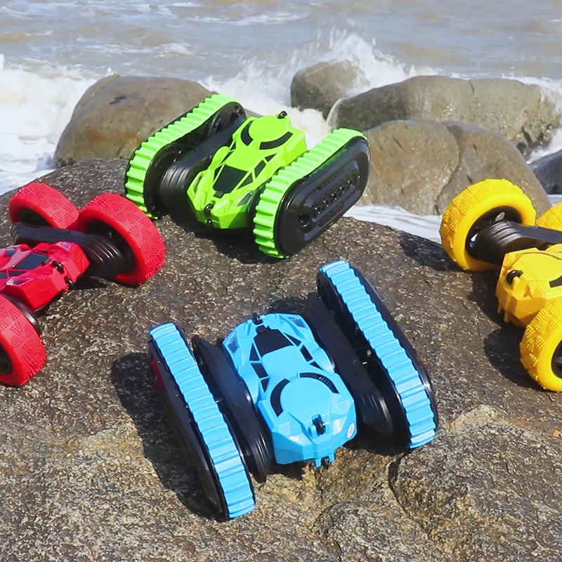 Remote Control Tanke Bike Caterpillar Toy Roll-Up Small Car Kids Boys Charging Motor Racing Multifunction Cross-country Climbs