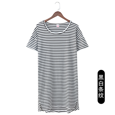 睡裙女夏季韩版春秋学生家居服可爱薄款短袖性感宽松孕妇睡衣夏天