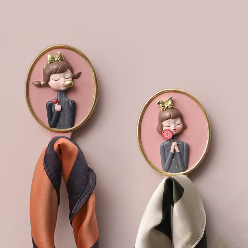 Sticky Hook Cute Creative Big Hook Woman Room Light Lavish Bathroom Kitchen Wall Clothes Powerful in door Key adhesive