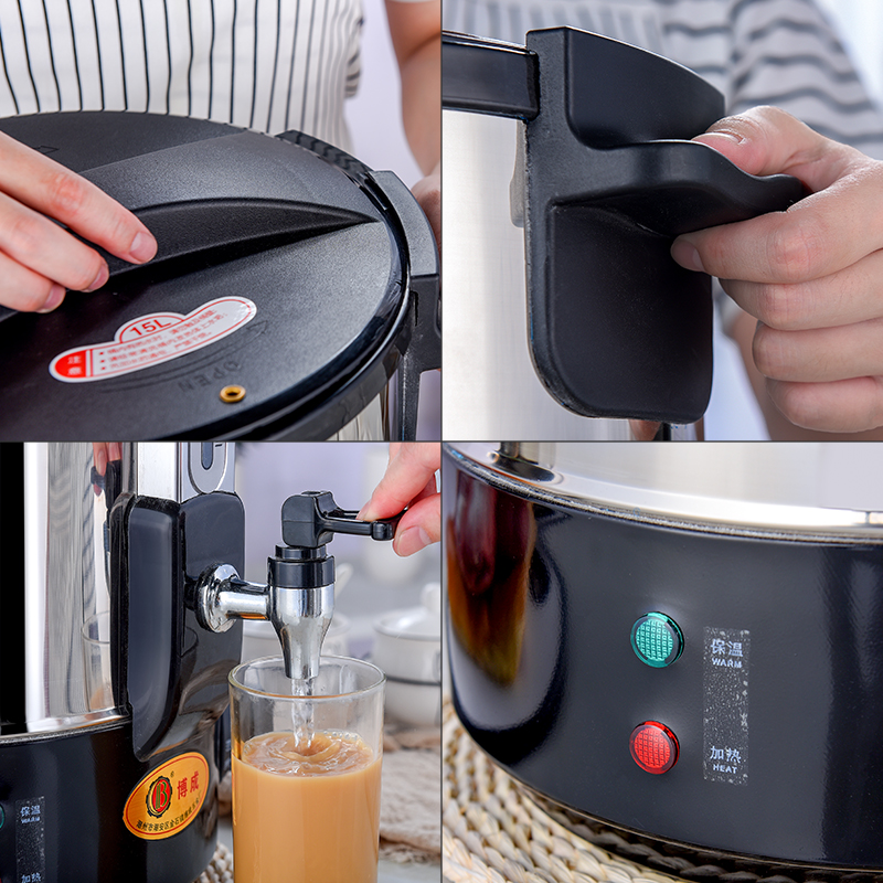 Stainless steel electric coagulator bucket hotel luxurious KaiShuiTong heat insulation barrels high - capacity ltd. cooking detong milk tea shop