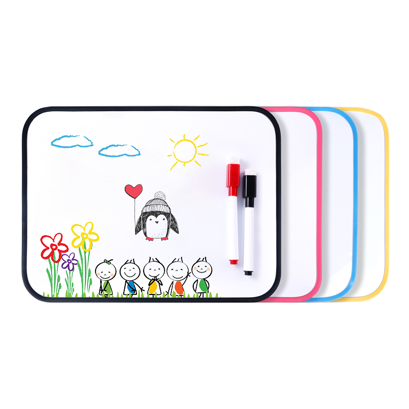 Soft side small whiteboard double sided magnetic desktop writing board Children English Early learning Learning Pinyin Exercises Teaching Aids Bracket Small Blackboard Drawing Board Portable Erasable office Work scoreboard with message board