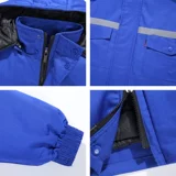 Зимний утепленный удерживающий тепло комплект для работы, светоотражающий съёмный пуховик, куртка