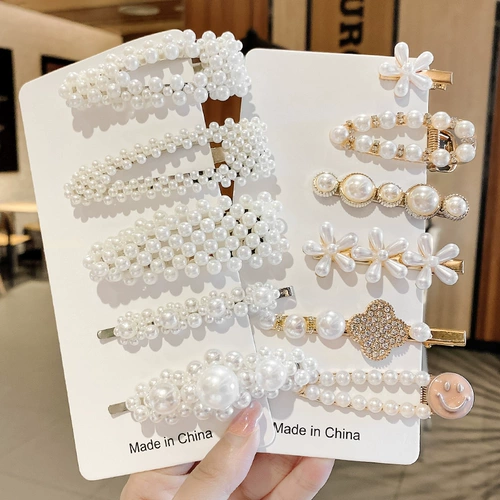 Шпильки для волос из жемчуга, заколка для волос, челка, аксессуар для волос, популярно в интернете