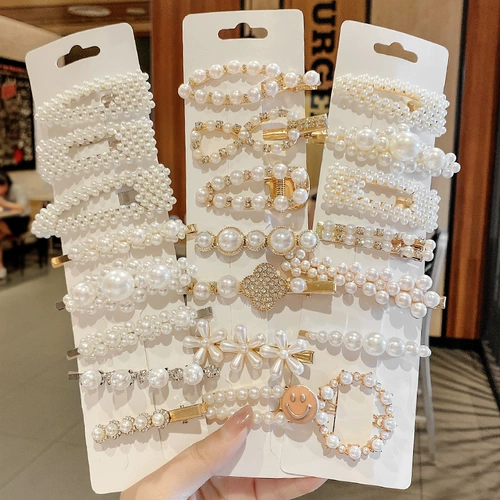 Шпильки для волос из жемчуга, заколка для волос, челка, аксессуар для волос, популярно в интернете