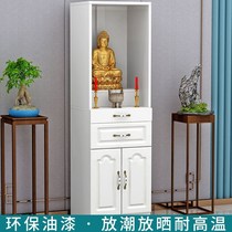 Shrine worship table Buddha statue Buddha niche stand cabinet with door simple altar table worship table household Buddha cabinet God of Wealth Guanyin