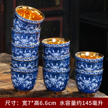 Jingdezhen ceramic wine pot hot wine bottle antique Chinese kung fu tea set tea cup yellow wine white wine cup