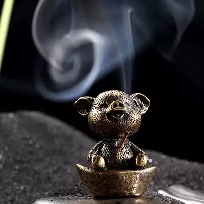 Pure copper tea favor decoration boutique fragrance of xiang cha ke yang brave personality cover the creative lucky Zen tea accessories