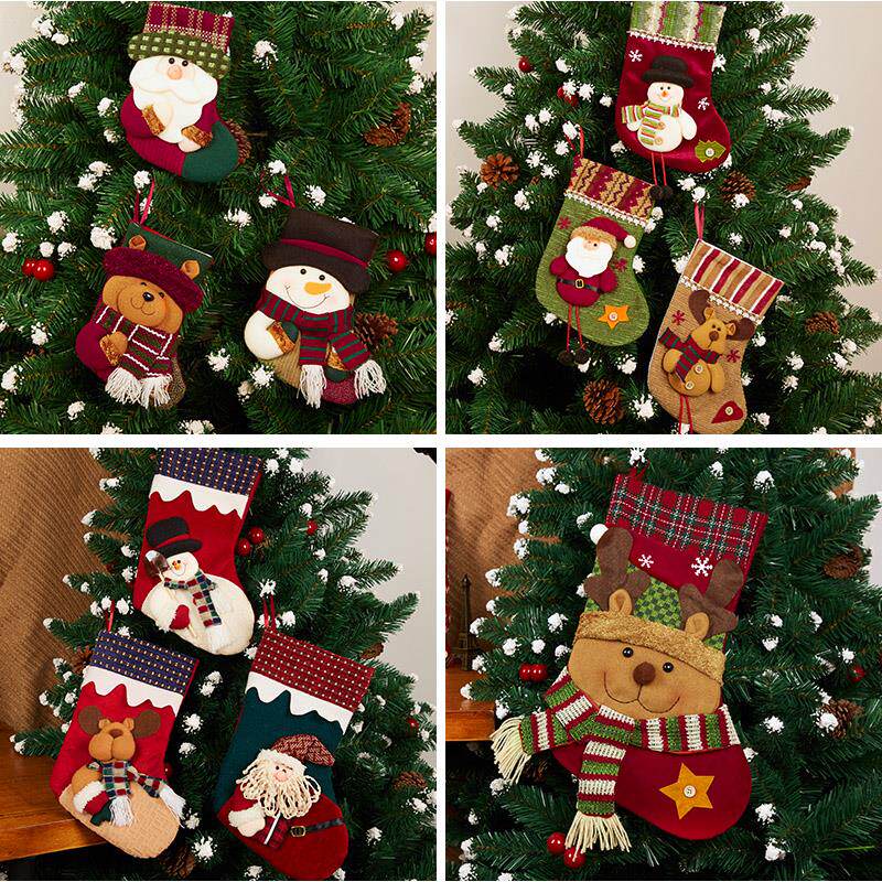 Christmas decorations items Christmas old people gift bags unwoven cloth Gift bags Christmas apple bags super-large numbers