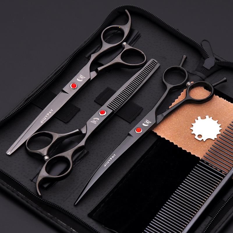 Professional Pet Scissors Beauty Pooch Teddy Kitty Cropped Hair Use Flat Cut Teething Scissors Bending Tool Suit