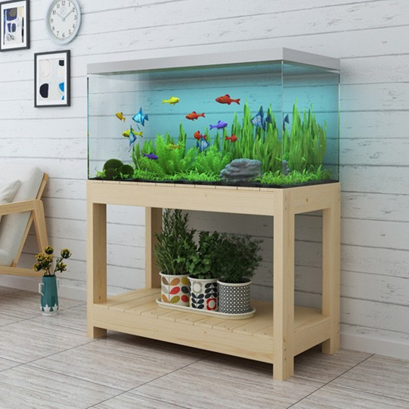 Solid wood aquarium shelf reptiles worm tortoises lizards snake breeding insulation placed simple bottom ark of wooden frame layer at the bottom