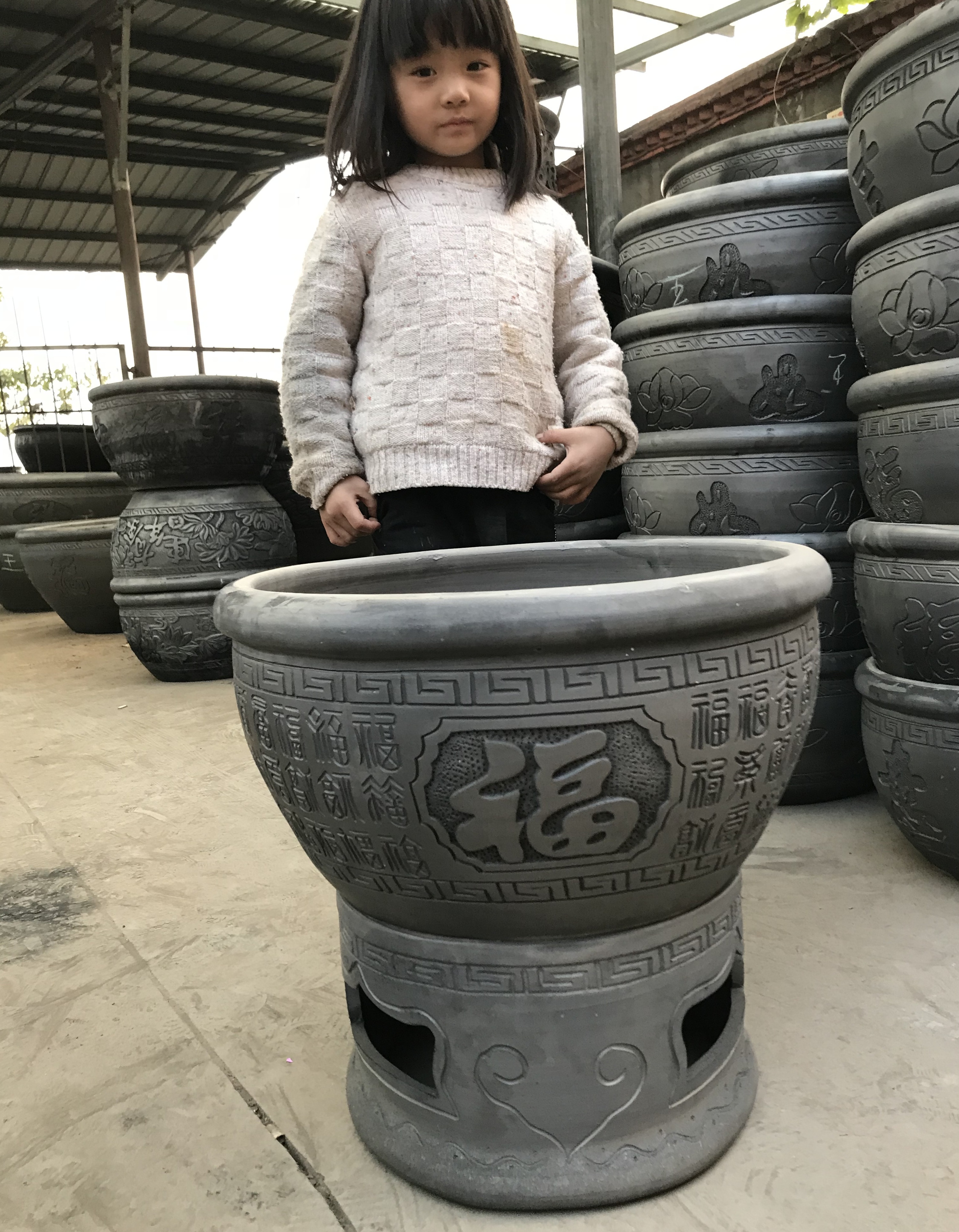 Old Beijing fish basin ecological aquariums tortoise ceramic cylinder buford basin lotus lotus basin to the tortoise cylinder mud