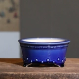 Purple Sand Flower Pot Ceramic Bonsai Drum Drum Drum Drum Tattoo Fack Patter