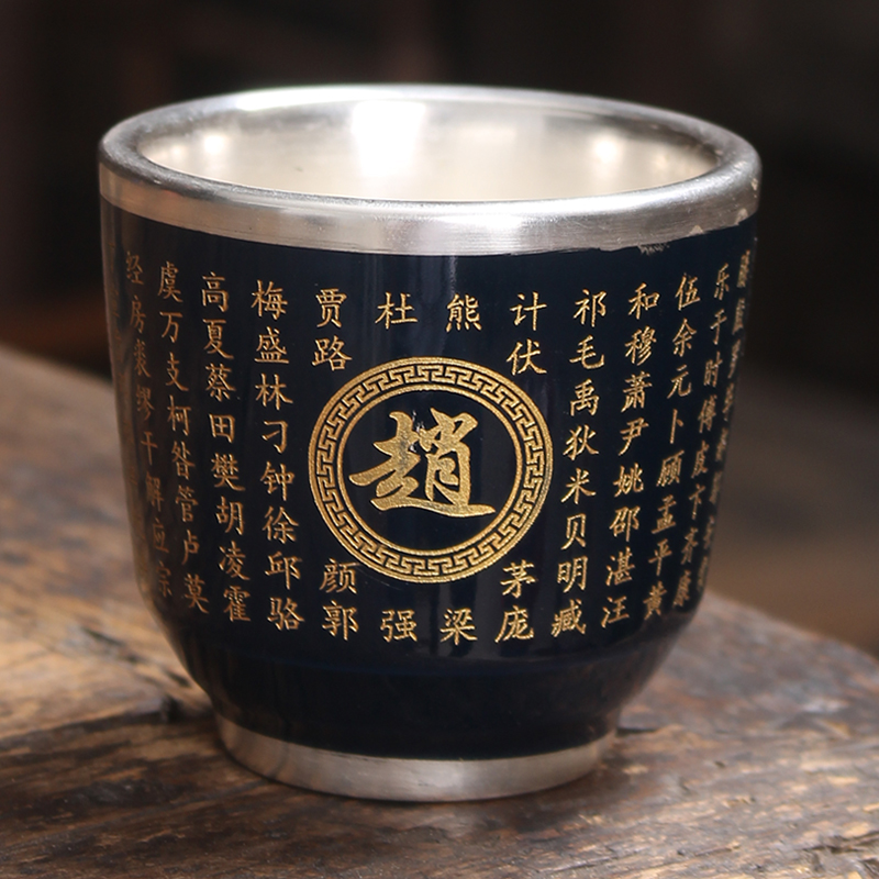 Tasted silver gilding master cup single cup pure manual single ceramic cup silver single sample tea cup only the custom of kung fu