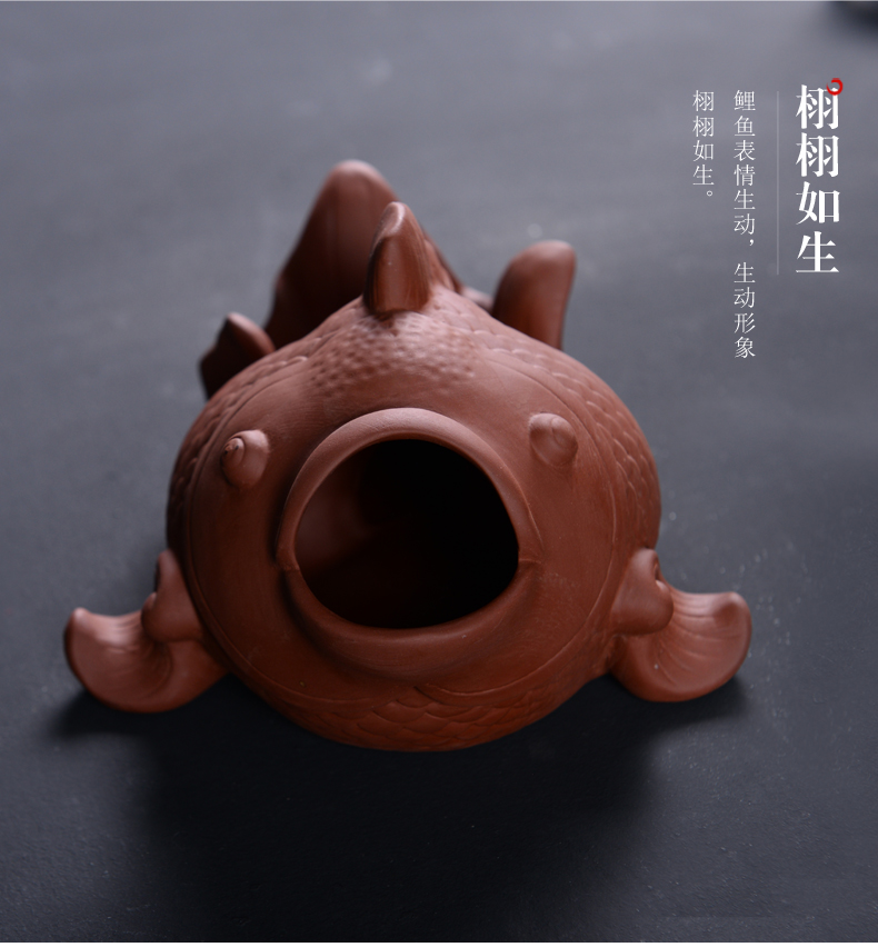 Violet arenaceous ashtray ceramic creative move pet goldfish, lovely home ashtray tea tea accessories home furnishing articles