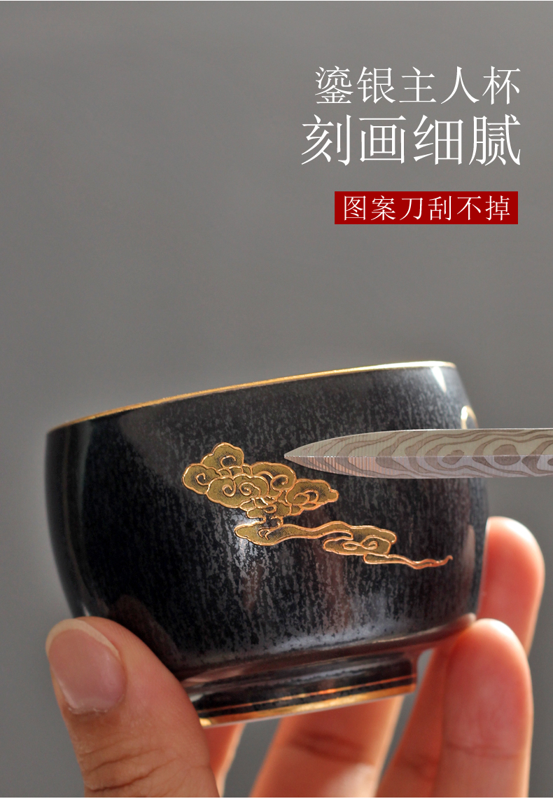 Silver cup 999 sterling Silver sample tea cup tea cup ceramics, ceramic kung fu masters cup but small cup tea bowl