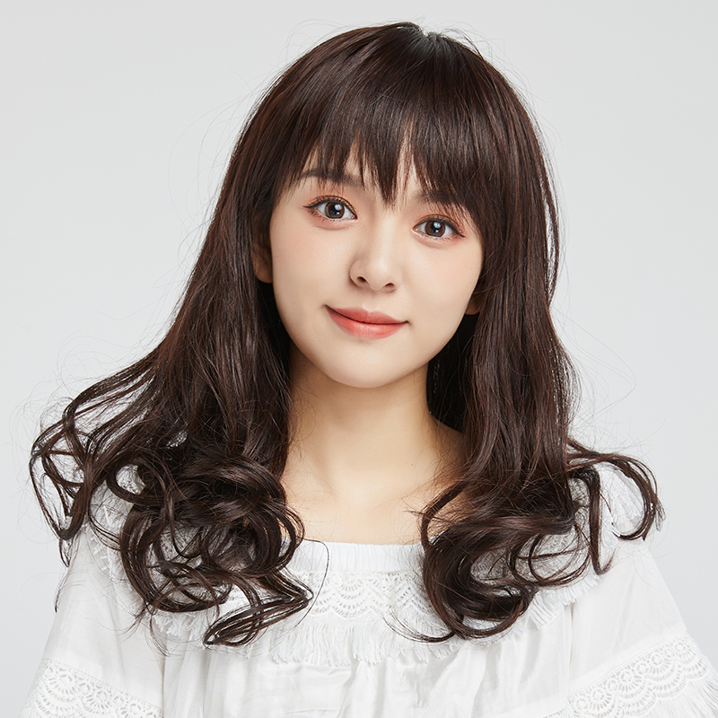 Wig female long hair wave long curly hair air browsing network red naturally head-set temperament hair hair