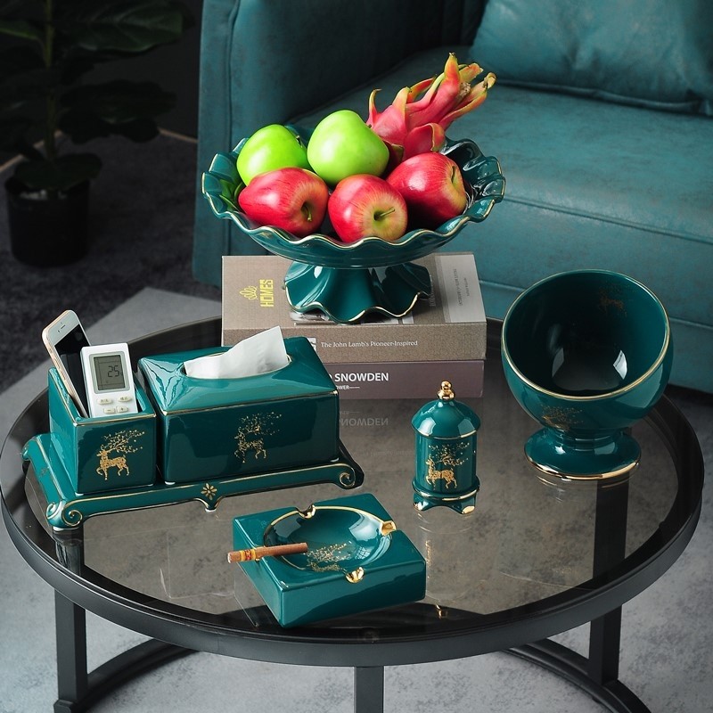 Nordic Light Extravagant Multifunction Paper Towels Box Toilet Paper Box Tabletop Fruit Tray Suit Pendulum containing Ashtray Guest 1113m