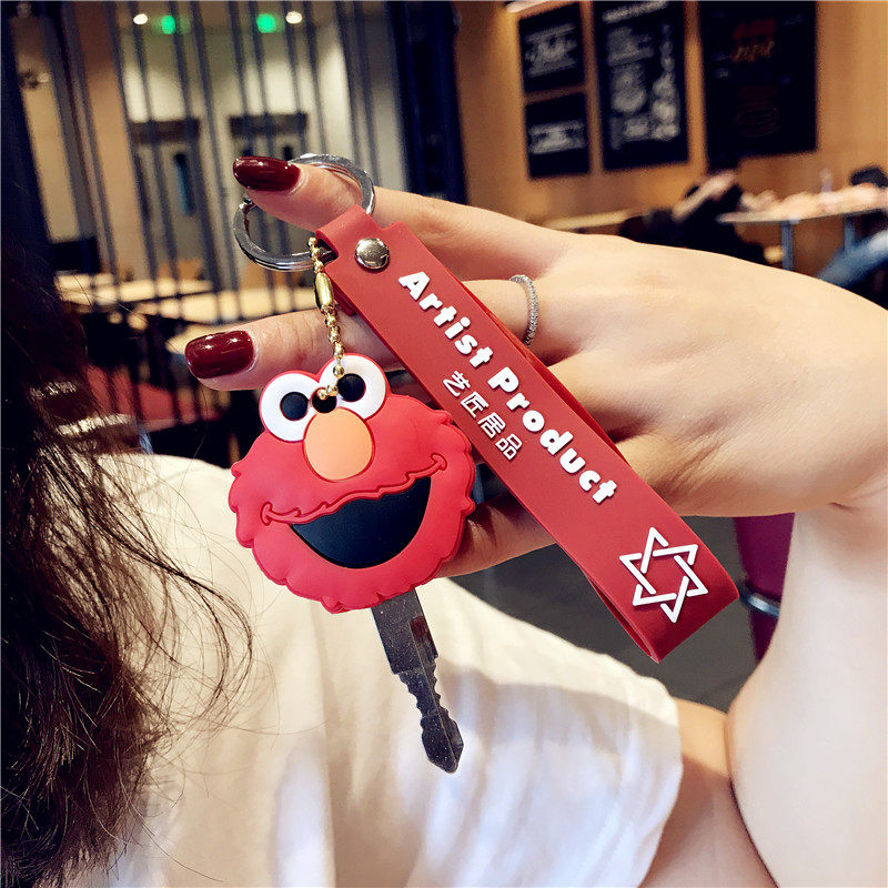 Cartoon cute key set key protection set key ring entrance guard card set key chain personality creative key pendant