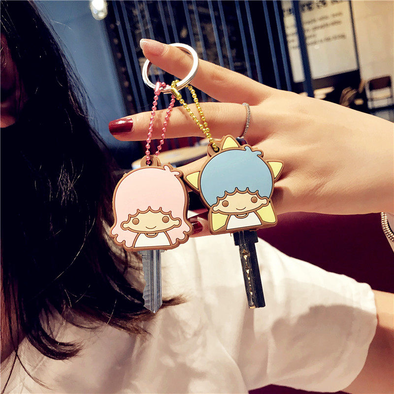 Elevator Card Access Control Sleeve Key Button Cartoon Cute Key Protective Sleeve Couple Key Cover Pair of two minimalist
