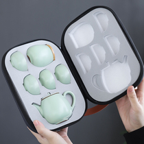 Ruyao express cup One pot four cups Fair cup Tea pot Simple storage portable travel bag Kung Fu tea set