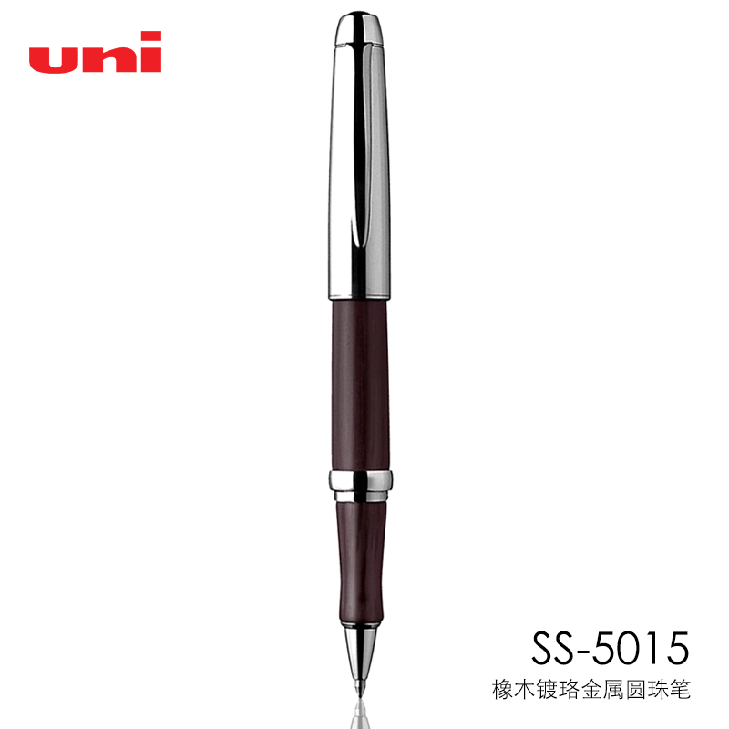 (not stuffy recommended) Japan UNI Mitsubishi PURE MALT SS-5015 -P10 oak rod plated celluloid pressurized atomy pen 1 0mm black gift box ball pen Business