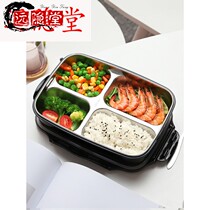 Stainless steel lunch box lunch box insulation girl high color value cute childrens division primary school students divided lunch box