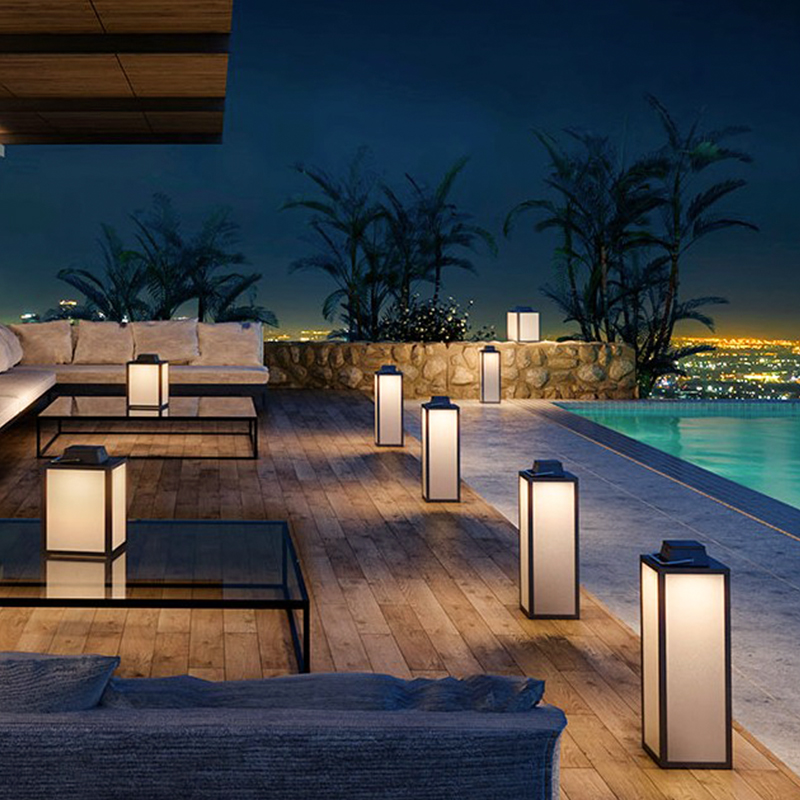 Courtyard lamp Outdoor lamp Home Outdoor Garden Solar Solar Straw Terrace Lamp Landscape Decoration Table Lamp Charging Portable Lamp