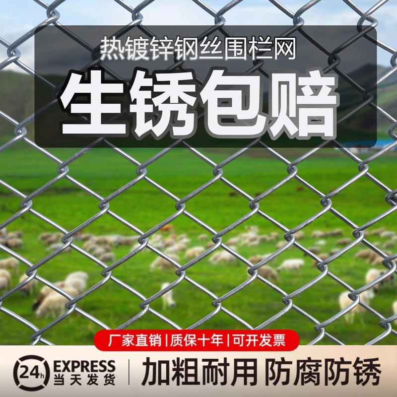 Galvanized Iron Wire Mesh, Steel Wire Mesh, Grid Fence, Outdoor Guardrail Net, Household Breeding Chicken Net, Garden Protection