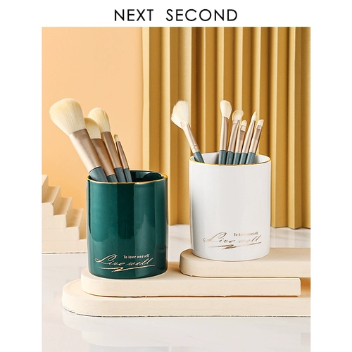 下一秒 Креативный настольный керамический держатель для ручек для офиса, брендовая кисть, расческа, система хранения, легкий роскошный стиль