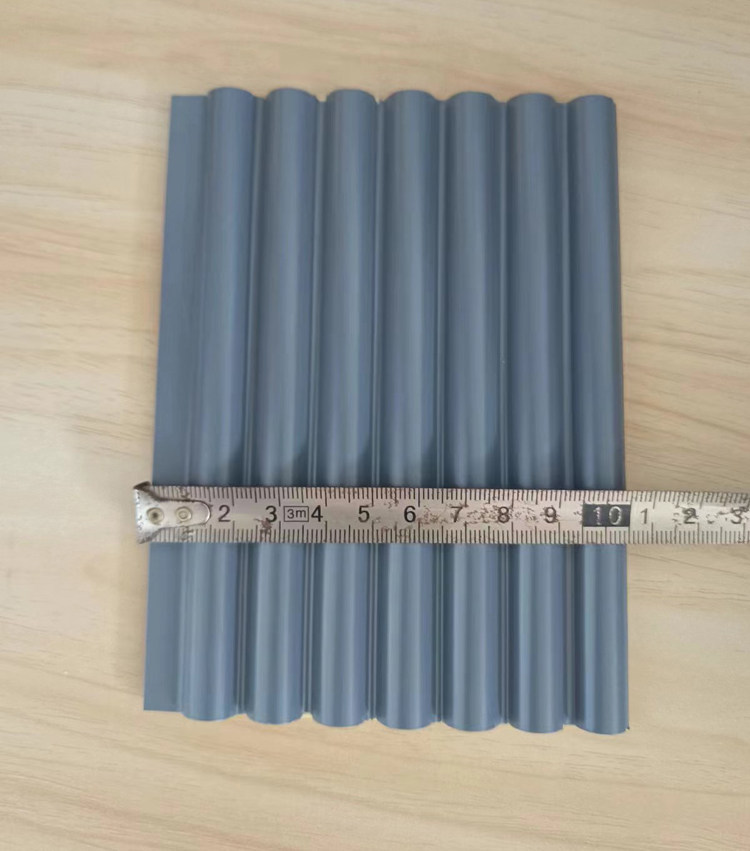 МУ gecuo гриль 网红半圆小格栅轻奢风生态竹木纤维实心细条长城背景墙木饰碳晶板