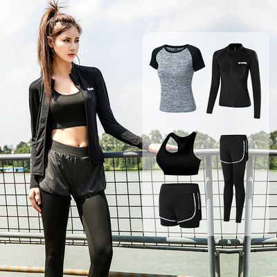 Quick-drying sportswear set for women, a popular spring and summer morning running outfit, a good-looking slimming fitness yoga wear for the gym