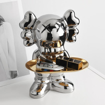 Violent Bear Desk Face Key Containing Swing Piece Light Extravagant and Entrance Tea Table Living-room Tray Decorated Shelve