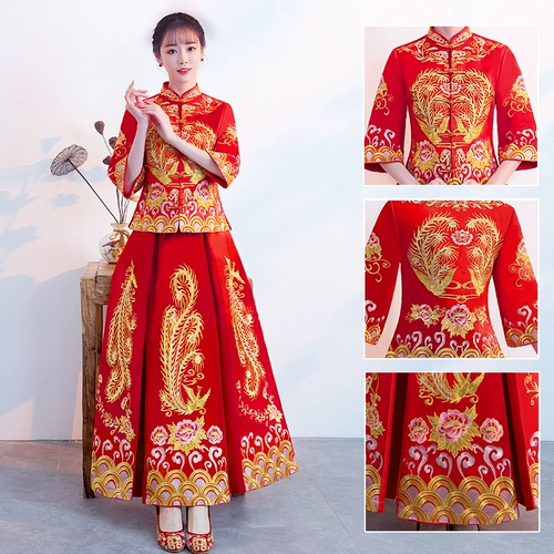 Традиционный свадебный наряд Сюхэ, свадебное платье, 2020, по фигуре