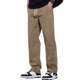 Romon pure cotton straight pants men's 2024 spring and summer new-leg wide-leg men's khaki workwear casual trousers