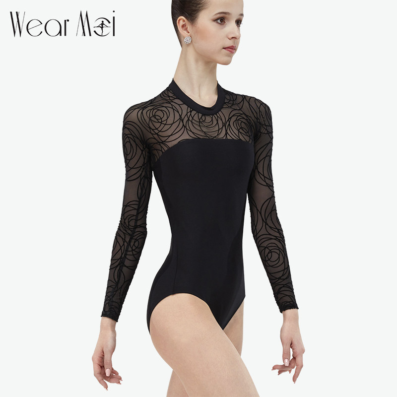 Wear Moi officially authorized French imported ballet costume lace print body dress MERINGUE