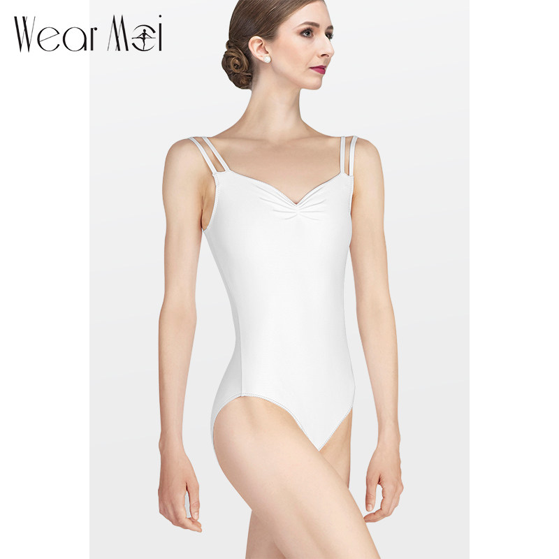 Wei Mel ballet Dancing Gongfu Female Gymnastics Suit White Harness Body Suit Aerial Yoga Somme MAUE-Taobao