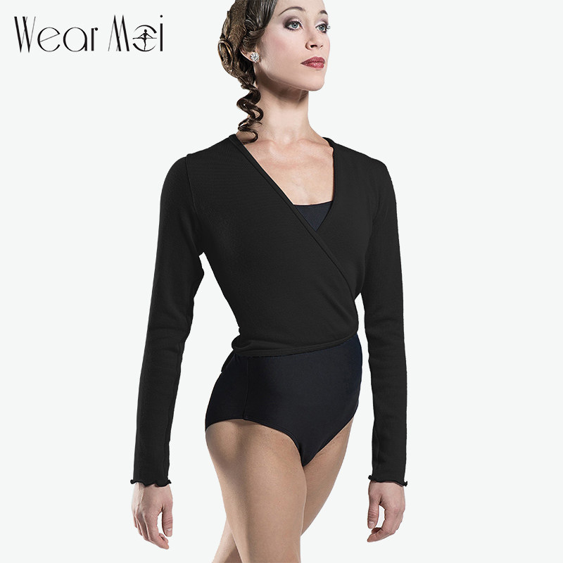 Wei Jasmine Dancer Fur Coat Autumn Winter Import Ballet Dancer's Shoulder Practice Service Long Sleeve Warm Knit Upper CARMEN